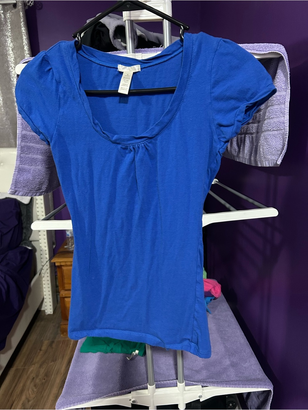 Lot of 8 Vintage Y2K Ruched Stretchy Scoop Neck Baby Tee Ambiance Size Small - Picture 6 of 16